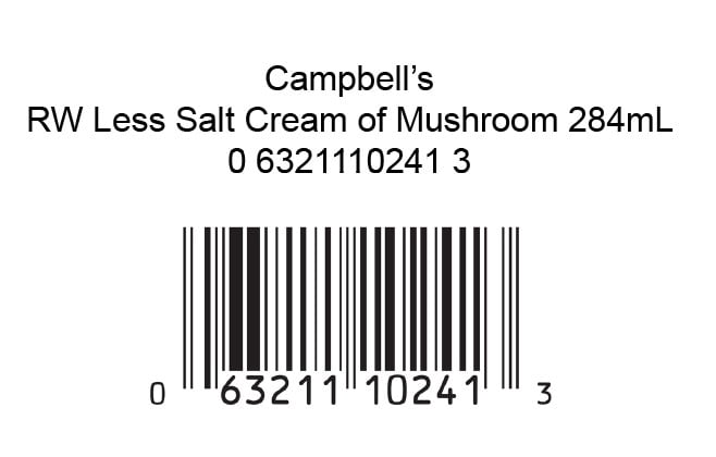 Campbell's® Soupe Condensée Crème de Champignons 40 % Moins de Sel, Stable à Température Ambiante