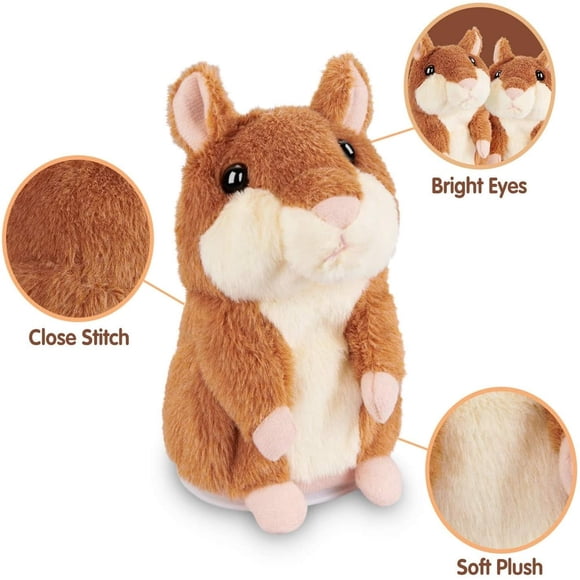 EASTIN Toddlers Toys for 2 3 Year Old Talking Hamster Repeats What You Say Talking Interactive Toy Repeating Birthday Gift Kids Toys for Boys Girls Gifts for 1.5+ Year Old Kids Baby C