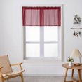 thumbnail image 1 of Innerwin Rideaux de Cuisine Déco Demi-Fenêtre Poche pour Tringle Simple Cantonnière Courte Semi-Transparente Moderne Couleur Unie Traitement de Luxe Rouge Vin L:29 Pieds' x H:24 Pieds', 1 of 5