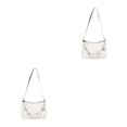 thumbnail image 2 of maskred Sac sous-Bras pour Femmes à la Mode et Polyvalent pour Tous les Jours Large Blanc 2Set, 2 of 6