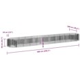 thumbnail image 4 of vidaXL Gabion Lit Surélevé Fer Galvanisé 600x100x50 cm, 4 of 5