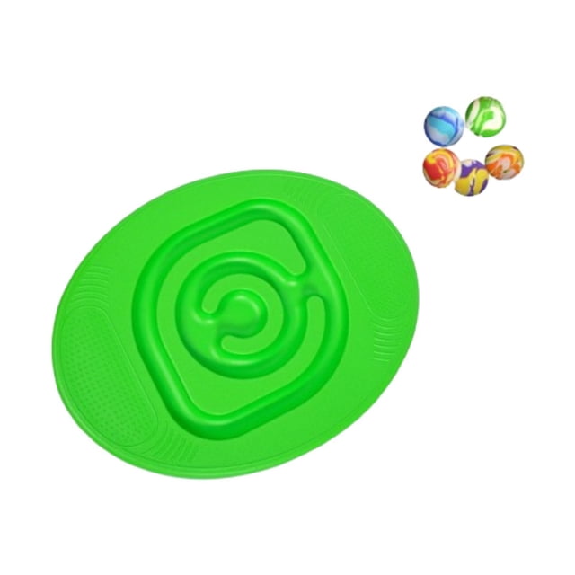 Milaget Kids Rocking Seesaw Balance Board,Rocking Board,Activity Toy with 5 Balls,Balance Training Equipment for Boys and Girls Gift Green