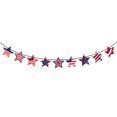 thumbnail image 2 of Bannière Décorations du 4 Juillet, Guirlande d'Étoiles Patriotique pour Décorations du 4 Juillet, Fanion Étoiles Rouge Blanc Bleu pour le Memorial Day, la Fête des Anciens Combattants, Décorations Suspendues pour la Fête de l'Indépendance, 2 of 6