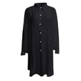 thumbnail image 4 of Birdeem Tuniques pour Femmes Amples Décontractées T-Shirt à Col à Revers Dames Manches Longues Blouse à Boucle Hauts, 4 of 6