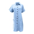 thumbnail image 2 of Gspmoly Robes d'Été, Robe à Manches Longues à Col en V Style Imprimé pour Dames Robes de Mariage pour Femmes Liquidation, 2 of 5