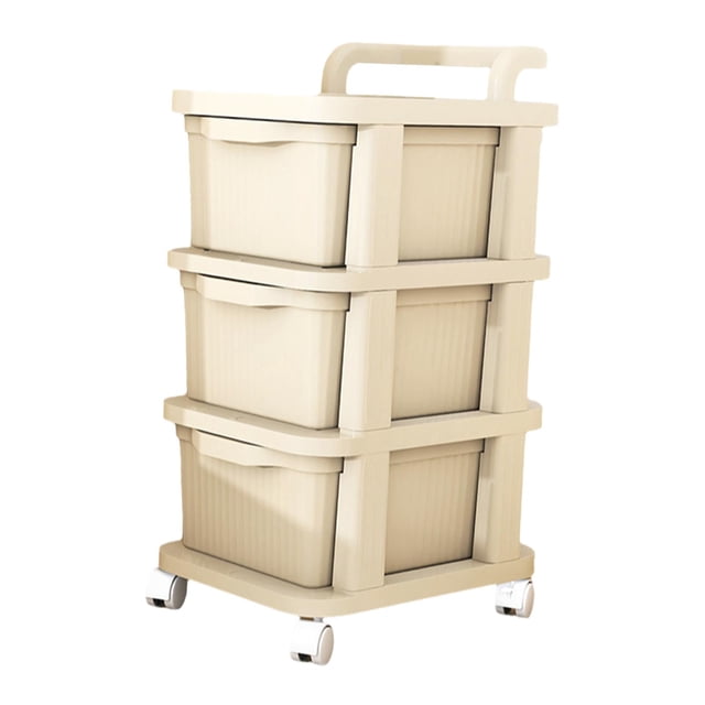 Luzkey Chariot à Tiroirs de Rangement Chariot Roulant avec Roues Pivotantes à 360 Degrés Ranger des Jouets Contenant de Rangement Pratique pour Bureau Travail Salle d'Artisanat 3 Couches