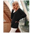 thumbnail image 4 of Chandail en Tricot à Épaules Dénudées à Manches Longues pour Femme, Coupe Ample, Uni, 4 of 6