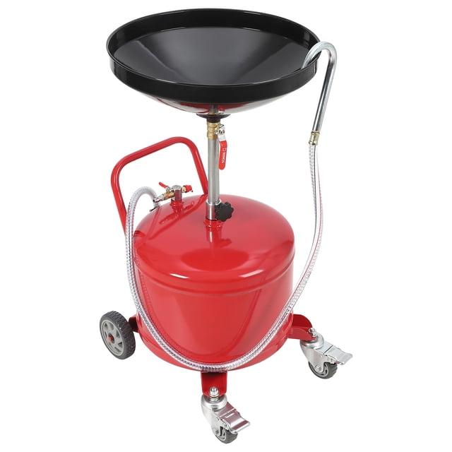 BeesClover Réservoir de Drainage d'Huile Usée, Contenant de Drainage d'Huile Portable avec Hauteur Réglable, Jauge de Niveau, Roues de Frein