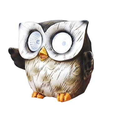 LiveSatisfy Garden Decor Owl Statues Decorations for Outdoor,Resin Owl Figurines with Solar Lighted Ball - Owl Gardening Gifts for Women Owl Lawn Ornaments for Patio Decor Yard Decoration
