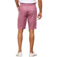 thumbnail image 3 of INSPIRE CHIC Men's Shorts Plaid Pattern Straight Fit Comfort Flat Front Checked Shorts 38 Pink, 3 of 6