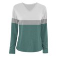 thumbnail image 3 of Pisexur Sweats à Capuche Femme Mode Color Block Patchwork V Col Sweat-Shirts Décontractés à Manches Longues pour Femmes Sweat-Shirt Oversize Léger et Fluide pour Femmes, 3 of 3