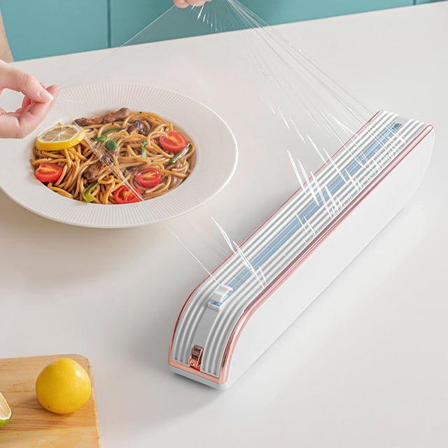JMYHOAM Kitchen Gadgets Plastic Wrap Dispenser with Cutter Aluminum Foil Dispenser Refillable Wrap Dispenser Plastic Food Wrap Dispenser Cling Film Dispenser. Home and Kitchen on Clearance