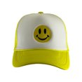 thumbnail image 2 of Gravity Threads Smile Face Embroidery Adjustable Trucker Hat - Smile - White/Yellow, 2 of 2