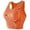 Orange, variant on FYEGRE Seamless Sports Bra Wirefree Yoga Bra with Removable Pads for Women Orange L
