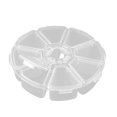 thumbnail image 1 of Unique Bargains Étui de Rangement Ménager en Plastique Rond à 8 Compartiments pour Perles, Transparent, 1 of 1