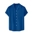 thumbnail image 2 of Men's Casual Linen Shirt - Cuban Collar, Button Down, Breathable Material, Perfect for Summer & Vacation, 2 of 5