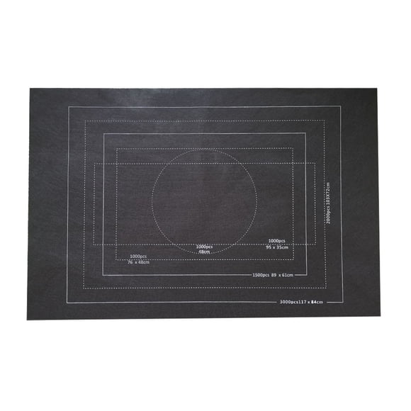 Black Puzzle Roll Up Mat Storage For 3000 Pieces Felt Puzzle Board With Drawstring Bag Non Slip Surface For Jigsaw Puzzle Organization 39.5X59.05 Inches