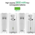 thumbnail image 2 of Wii Remote Controller Charger, 4 In 1 Wii Charging Dock Station With 4Pcs 2800Mah Rechargeable Batteries For Wii/Wii U Controller-Black, 2 of 9