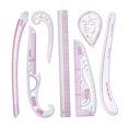 thumbnail image 1 of Dress Makers Ruler Styling Sewing French Curve Ruler Set Fashion Design Rulers Metric Rulers Set for Pattern Makers, Tailors 7 Pieces, 1 of 8