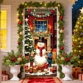thumbnail image 2 of Qiulaii 3 Pcs Rideau de Porte de Noël Festif avec Père Noël, Décoration de Fête en Polyester pour Porte d'Entrée, Mur et Fête, Décor Intérieur Réutilisable 35*71 Po, 2 of 6
