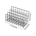 thumbnail image 3 of Nordic Metal Wire File Holder,3 Compartment Desktop Book Organizer,Minimalist Iron Magazine Rack for Office Desk Document Notebook Book Home Tabletop Storage, 3 of 6