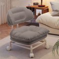 thumbnail image 1 of Tabouret à Dossier Pivotant avec Roues, Siège Rond Compact pour la Maison/le Bureau, Soutien Ergonomique, Gris, 1 of 9