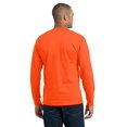 thumbnail image 3 of Port & Company ®  - Long Sleeve Core Blend Tee. Pc55ls M Safety Orange, 3 of 3
