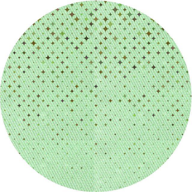 Ahgly Tapis Rond Lavable en Machine Intérieur Transitionnel Vert Menthe, 3 Pieds Rond
