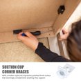 thumbnail image 2 of 10pcs Zinc Alloy Corner Braces Right Angle Glass Support Pegs with Suction Cup, 2 of 7