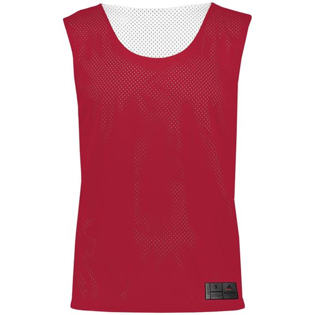 ASI 9717.408.XL Pinnie Réversible en Maille pour Adulte, Écarlate et Blanc - Très Grand