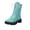 Green, variant on LOVZFMLL Boots for Women Mid Calf Combat Boots Lace Up Round Toe Adjustable Straps Low Chunky Heel Leather Fall Winter Casual