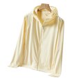 thumbnail image 4 of Veste Extérieure à Fermeture Éclair pour Femmes, Séchage Rapide, Veste de Soleil en Polyester pour Voyage Blanc, Jaune, 4 of 8