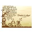 thumbnail image 1 of Rustic Wedding Wood Wooden Engraved Name Advice Book Handmade Personalized Tree Guest Book, 1 of 2