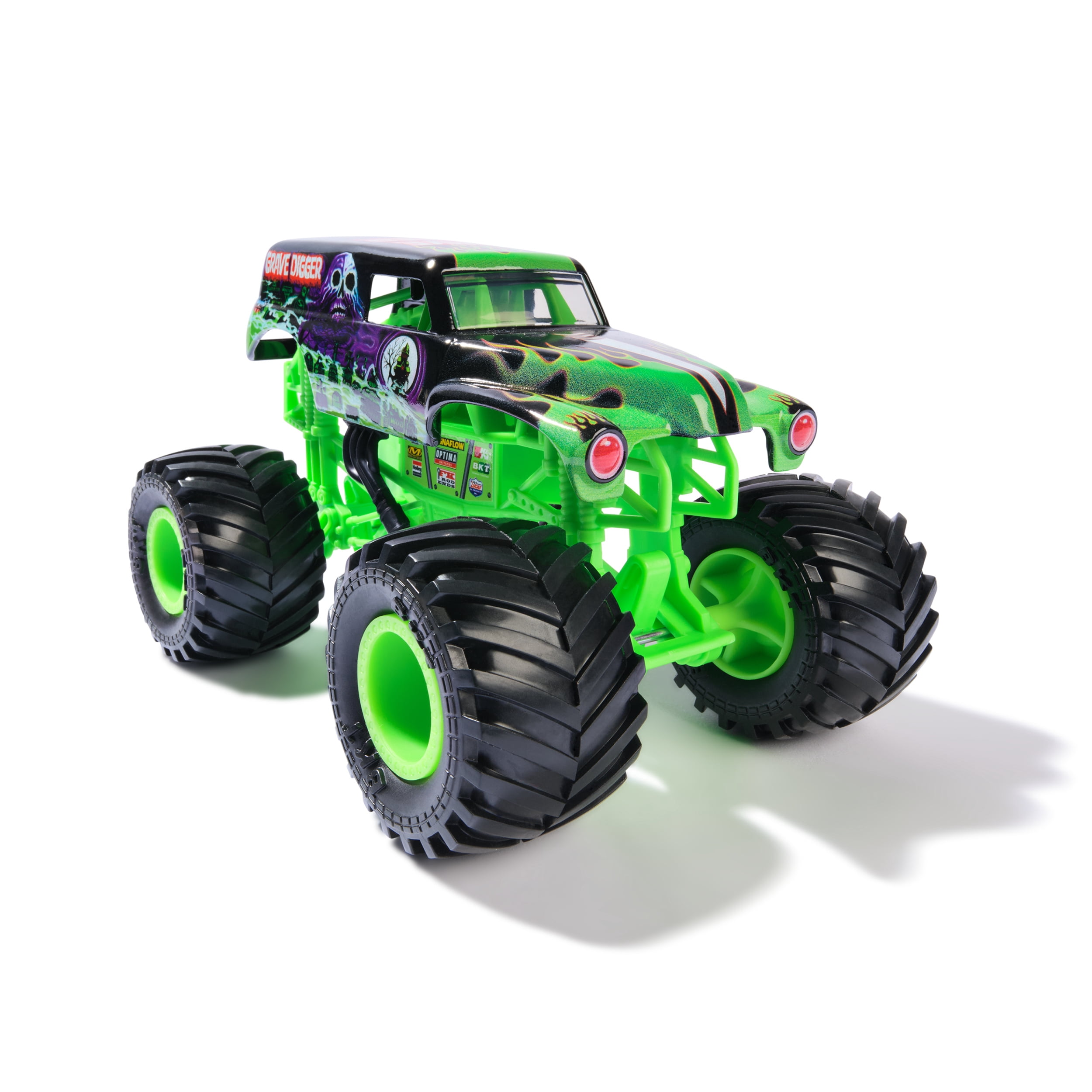 Monster Jam, Monster truck Grave Digger officiel, véhicule en métal moulé à collectionner, échelle 1:24, jouets pour garçons et filles à partir de 3 ans