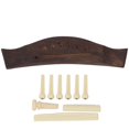 thumbnail image 2 of Acoustic Guitar Bridge Replacement Parts, Slotted Perfect Fit Acoustic Guitar Bridge Parts Accurately Shaped Rosewood Saddle Retro Look  for Performance, 2 of 7