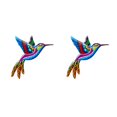 thumbnail image 2 of Wweixi Iron Hummingbird Hanging Home Decor Crafts Ornament Birds Outdoor Blue 2Set, 2 of 6