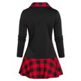 thumbnail image 4 of Simua Fashion Women's Plus Size Long Sleeve Cowl Neck Tunic Color Block Pullover Sweatshirt, 4 of 6