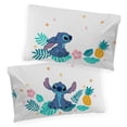thumbnail image 3 of Disney Lilo and Stitch Denim Hawaïen Ensemble de Draps 4-Pièces pour Lit 2 Places, Pour Enfants, 100% Polyester, 3 of 5