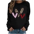 thumbnail image 2 of Styesk Chandails à Manches Longues pour Femmes, Imprimé de Cœur, Hauts de Sortie, T-Shirts Confortables et Doux à Col Rond, Chandail à Enfiler, Mode, Ample, Léger, Chandail en Molleton, Graphique de la Saint-Valentin, Hauts Décontractés, 2 of 3