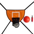 thumbnail image 4 of Almencla Mini Basketball Hoop for Trampoline with Enclosure Outdoor Waterproof Orange with a ball, 4 of 8