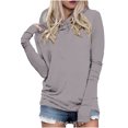 thumbnail image 1 of Timegard Womens Hoodies Plus Size Long Sleeve Thumb Hole Pullover Fall Casual Solid Color Comfy Tops, 1 of 5