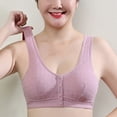 thumbnail image 2 of Timegard Wireless Bras for Women Plus Size Front Closure Button Full Support Breathable Comfy Seniors Bra, 2 of 7