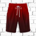 thumbnail image 2 of Plebaso Men's Stylish Shorts Gradient Color Summer Beach Shorts Drawstring Casual Knee Length Shorts, 2 of 3