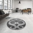 thumbnail image 4 of Ahgly Tapis d'Intérieur Lavable en Machine Carré Gris Foncé, 8 Pieds Carré, 4 of 7