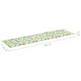thumbnail image 4 of vidaXL Sun Lounger Cushion Leaf Pattern 200x50x3cm Oxford Fabric, 4 of 4