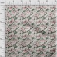 thumbnail image 3 of oneOone Velvet Dusty Green Fabric Floral & Leaves Sewing Craft Projects Fabric Prints By Yard 58 Inch Wide, 3 of 5