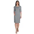 thumbnail image 4 of Inkmeso Robe T-Shirt pour Femmes à Manches au Coude, Coupe Régulière, avec Poches avant, 4 of 8
