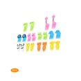 thumbnail image 1 of 2pcs 10pcs Animal Fruit Fork Mini Cartoon Children Snack Cartoon Children Snack Cake Dessert Food Fruit Pick Toothpick Lunches Decor Random Color, 1 of 9