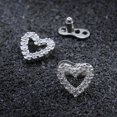 thumbnail image 1 of lionlar 2pcs Dermal Anchor Tops and Base Titanium Steel Piercing Jewelry Heart 1, 1 of 9