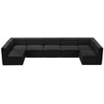 thumbnail image 4 of Meridian Furniture Quincy Black Velvet Modular Sectional, 4 of 27